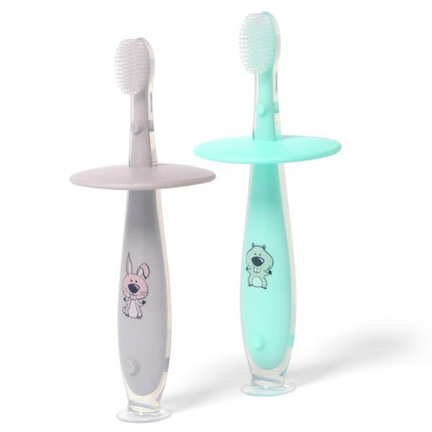 BabyOno Silicone ToothBrush 12m+