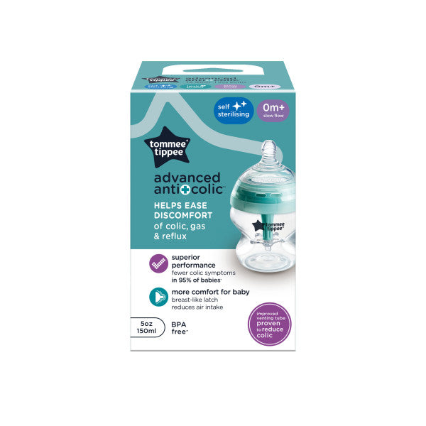 Tommee Tippee Baby Bottles, Natural Start Anti-Colic Baby Bottle 150ml , 0+