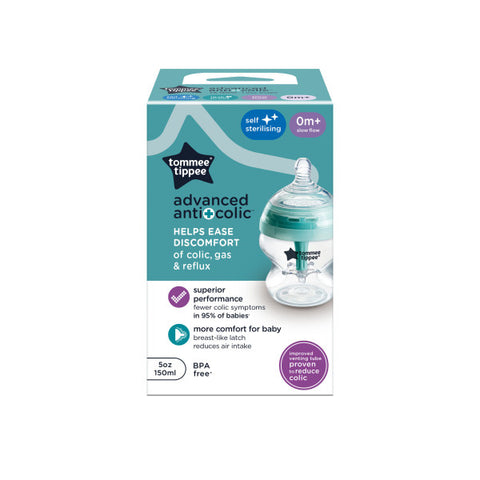 Tommee Tippee Baby Bottles, Natural Start Anti-Colic Baby Bottle 150ml , 0+