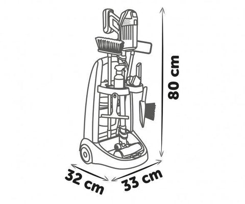 Smoby Rowenta Trolley + Vacuum Cleaner - Mari Kali Stores Cyprus