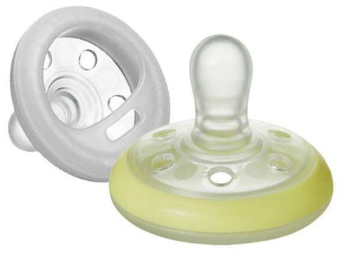 Tommee Tippee - Tommee Tippee Breast Like Soothers Night Time x2 - Mari Kali Stores Cyprus