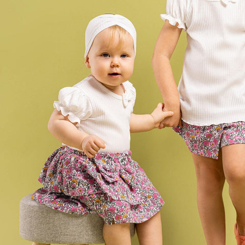 BamarNicol - Bamar Nicol Cotton skirt girls with flowers LEA - Mari Kali Stores Cyprus