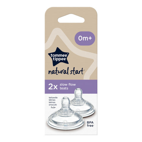 Tommee Tippee Natural Start Baby Bottle Teats, Slow Flow, 0+