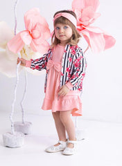 BamarNicol - Bamar Nicol Dress cotton short sleeves girl pink NANA - Mari Kali Stores Cyprus