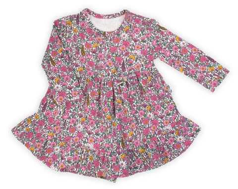 Bamar Nicol Cotton dress girls long sleeves with flowers LEA - Mari Kali Stores Cyprus