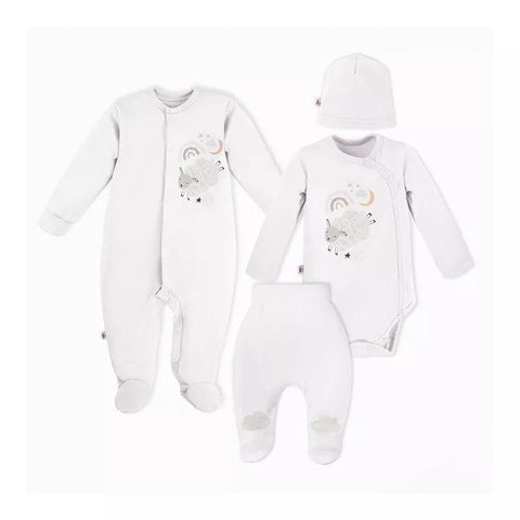 ewa klucze - Ewa Klucze Layette Set 4-piece Mellow White Sheep - Mari Kali Stores Cyprus