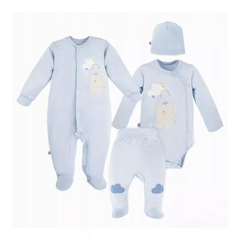 ewa klucze - Ewa Klucze Baby Set Mellow 4-pieces Elephant Blue - Mari Kali Stores Cyprus