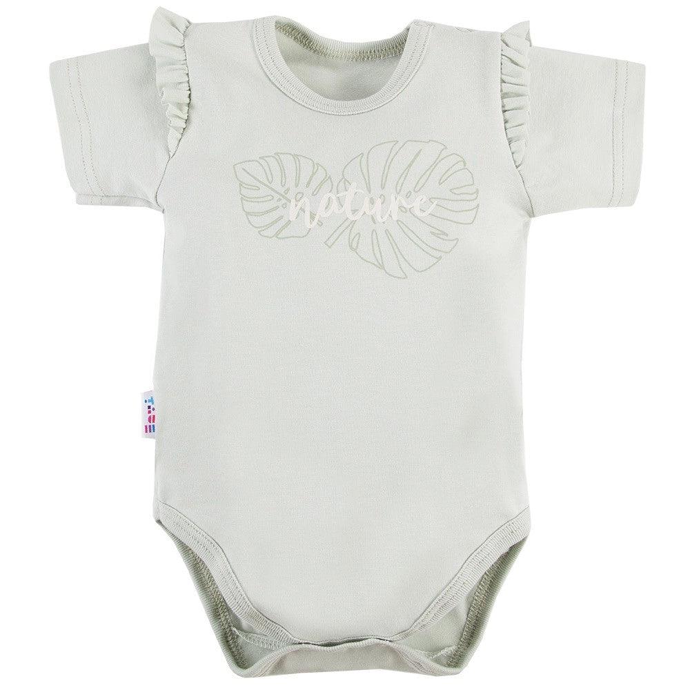 ewa klucze - Ewa Klucze girls' bodysuit nature with frill green - Mari Kali Stores Cyprus