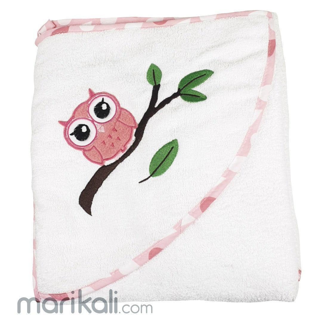 mk Collection - mk Collection Bath Towel Owl Pink - Mari Kali Stores Cyprus
