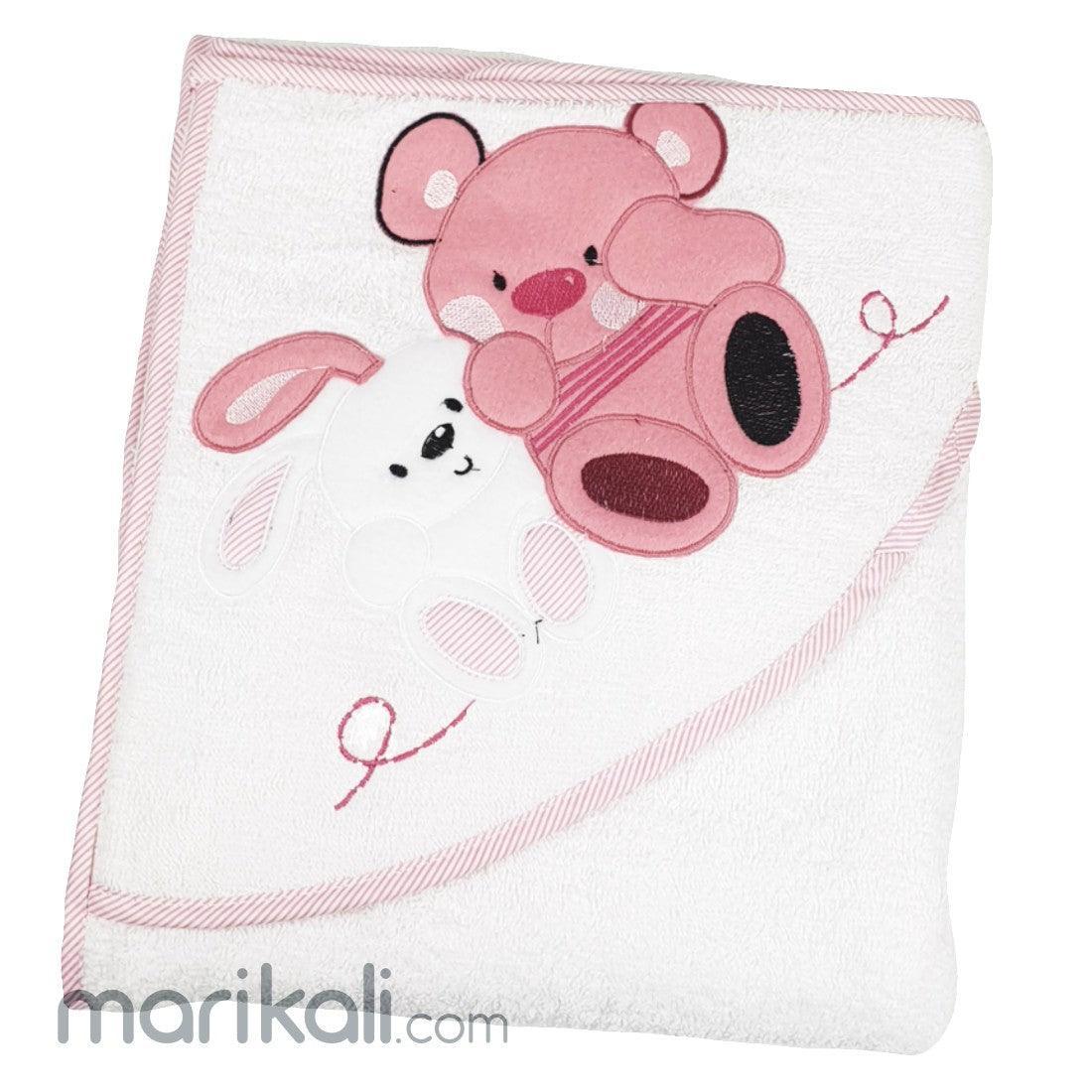 mk Collection - mk Collection Bath Towel Teddy & Bunny Pink - Mari Kali Stores Cyprus